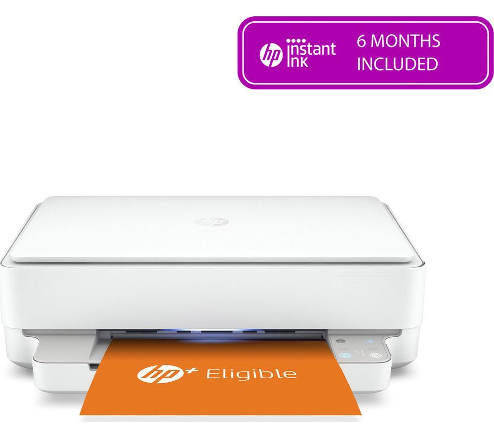 HP ENVY 6020e All-in-One Wireless Inkjet Printer with HP Plus  Silver/Grey White