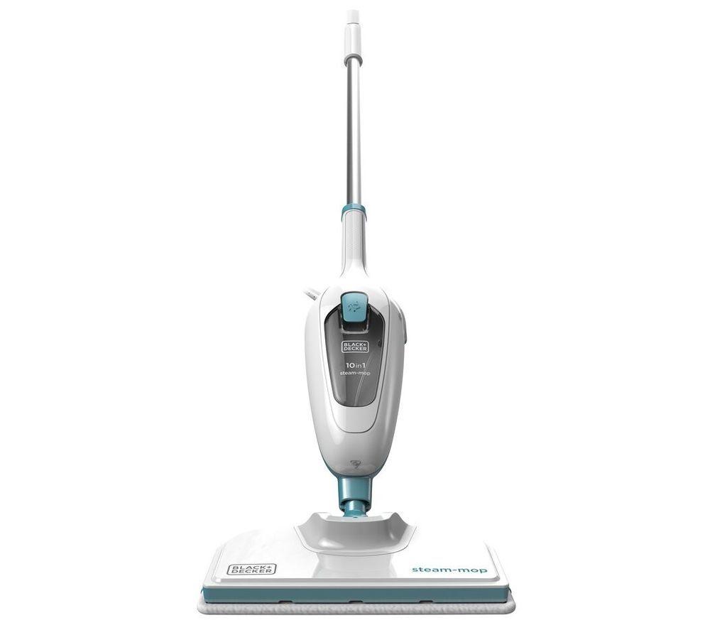BLACK DECKER FSMH13E10-GB 10-in-1 Steam Mop - White & Blue