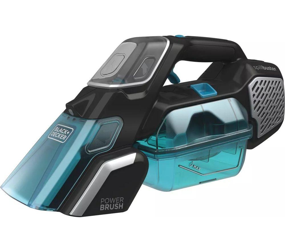 BLACK DECKER SpillBuster Powered BHSB320JP-GB Handheld Steam Cleaner - Aqua & Titanium
