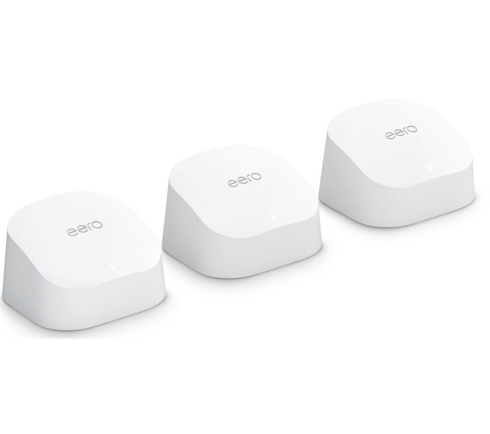 AMAZON Eero 6 Mesh Whole Home WiFi System - Triple Pack  White