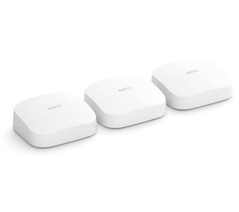 AMAZON Eero Pro 6 Mesh Whole Home WiFi System - Triple Pack  White