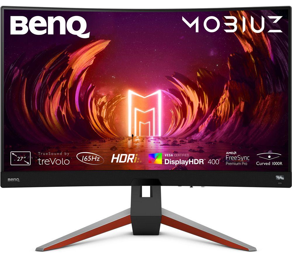 BENQ Mobiuz EX2710R Quad HD 27inch VA Curved Gaming Monitor - Black  Red & Grey  Silver/Grey Black