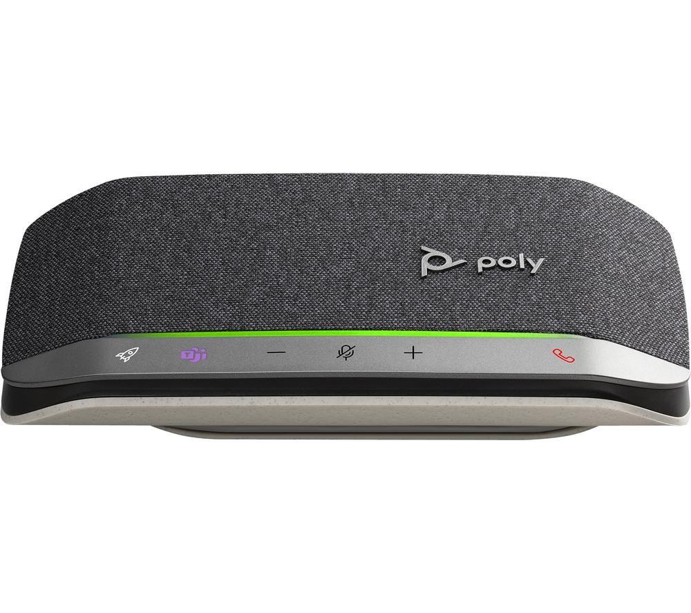 POLY Sync 20 for Microsoft Teams Portable Bluetooth Speakerphone - Black & Silver