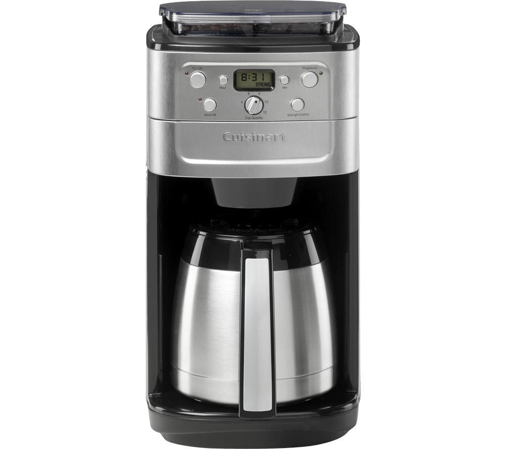 Cuisinart Grind & Brew Plus DGB900BCU Filter Coffee Machine Silver & Black