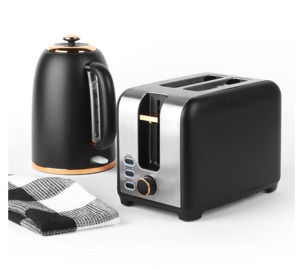 Salter COMBO7819A 2Slice Toaster & Jug Kettle Bundle Black & Copper