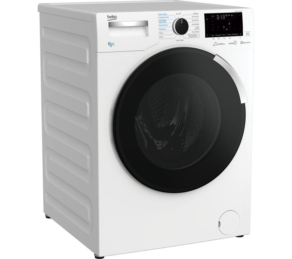 BEKO Ultrafast RecycledTub WDEY854P44QW Bluetooth 8 kg Washer Dryer - White