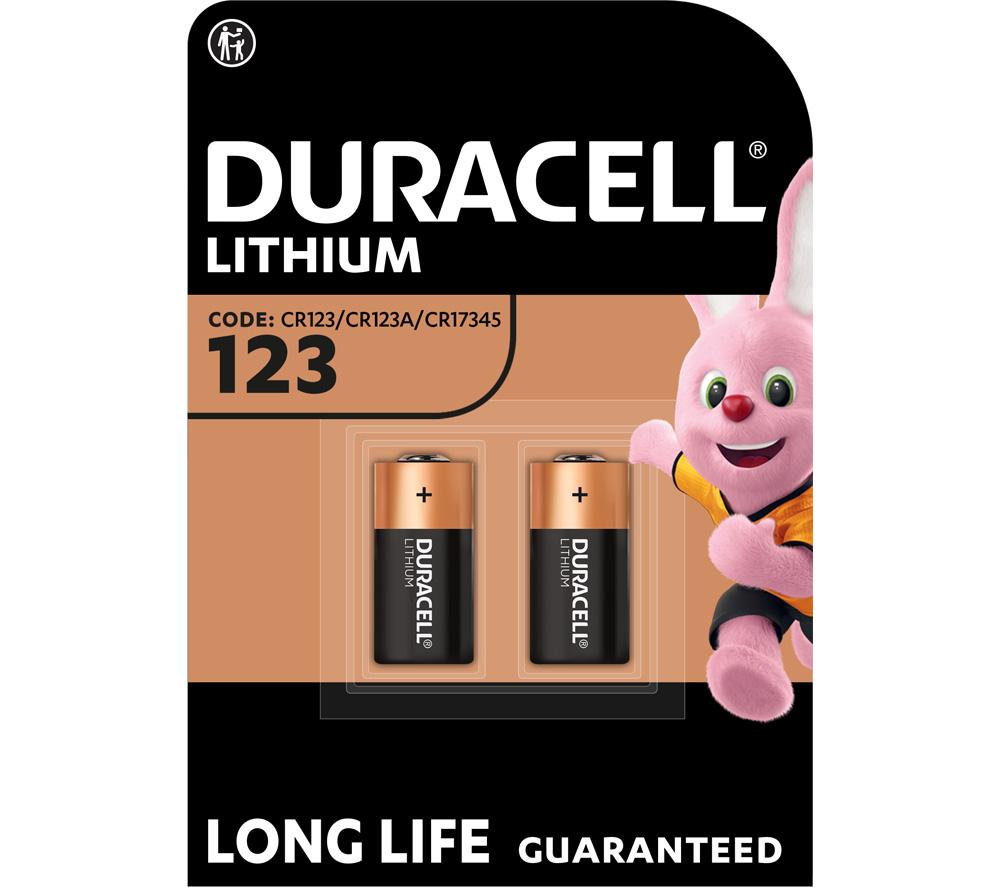 DURACELL DL123A/CR123A/EL123A Ultra Photo 123A Batteries - Pack of 2