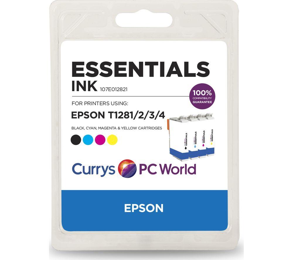 ESSENTIALS E128 Cyan  Magenta  Yellow & Black Epson Ink Cartridges - Multipack