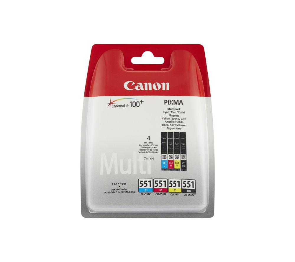 CANON CLI-551 Cyan  Magenta  Yellow & Black Ink Cartridges - Multipack