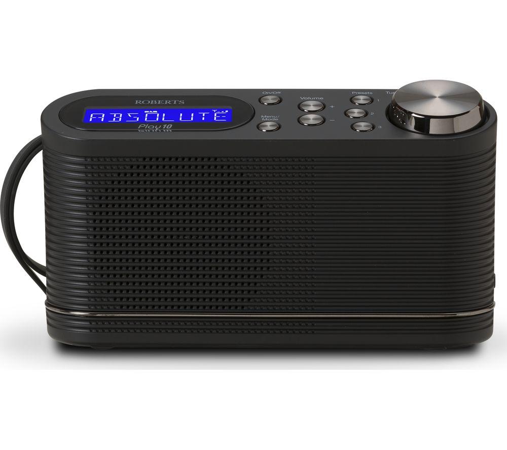 ROBERTS PLAY10 Portable DAB Radio - Black