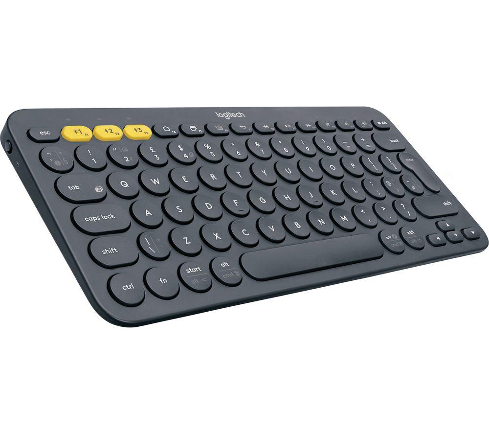 LOGITECH K380 Wireless Keyboard - Dark Grey  Silver/Grey