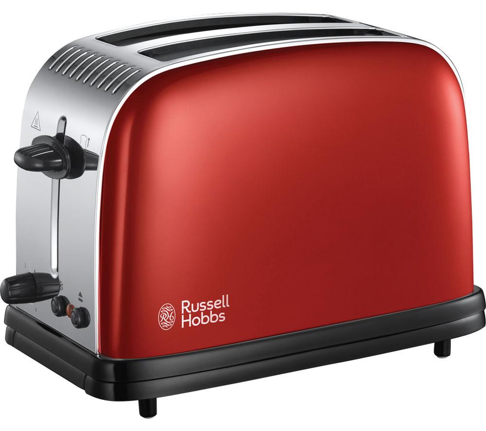 Russell Hobbs Stainless Steel 2Slice Toaster Red  Stainless Steel