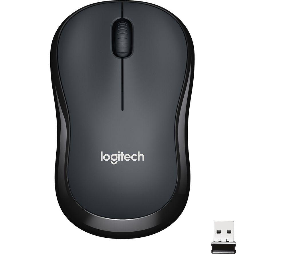 LOGITECH M220 Silent Wireless Optical Mouse - Charcoal  Black