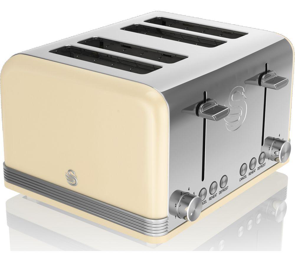Swan Retro ST19020CN 4Slice Toaster Cream