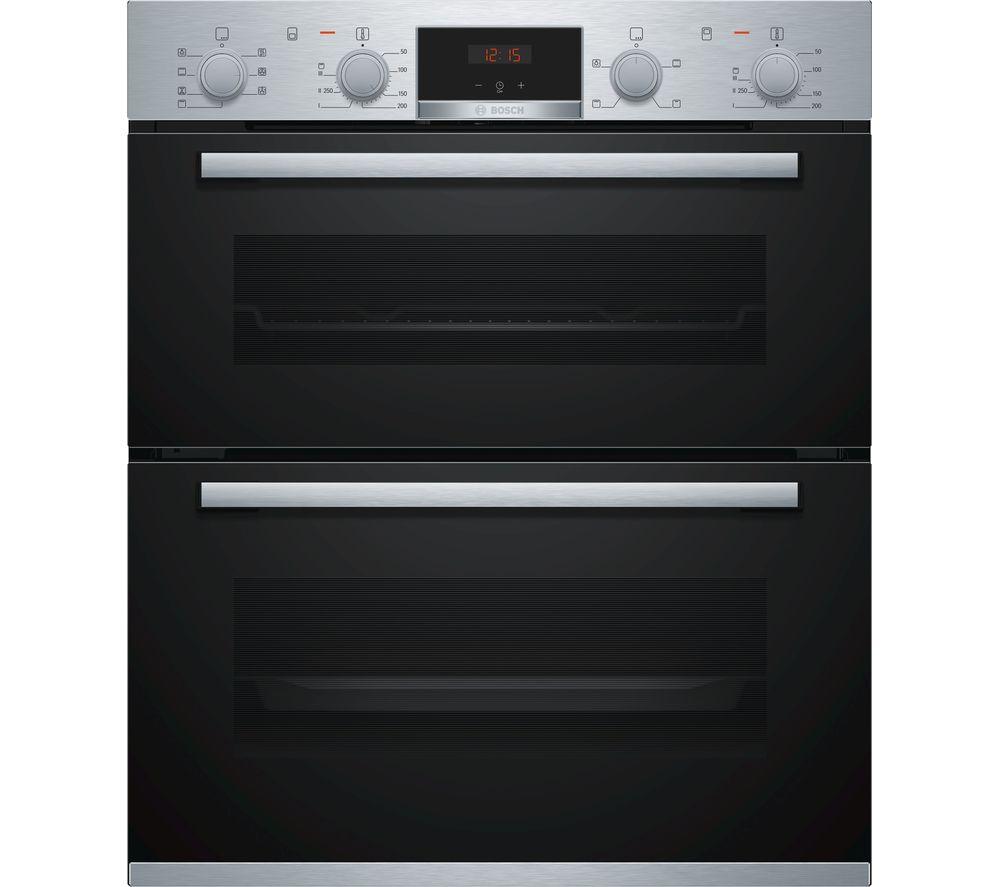 BOSCH Serie 4 NBS533BS0B Electric Built-under Double Oven - Stainless Steel