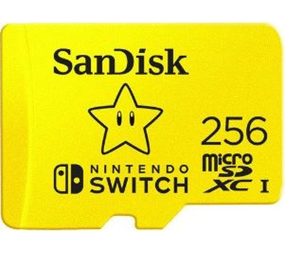 SANDISK High Performance Class 10 microSD Memory Card for Nintendo Switch - 256 GB  Yellow