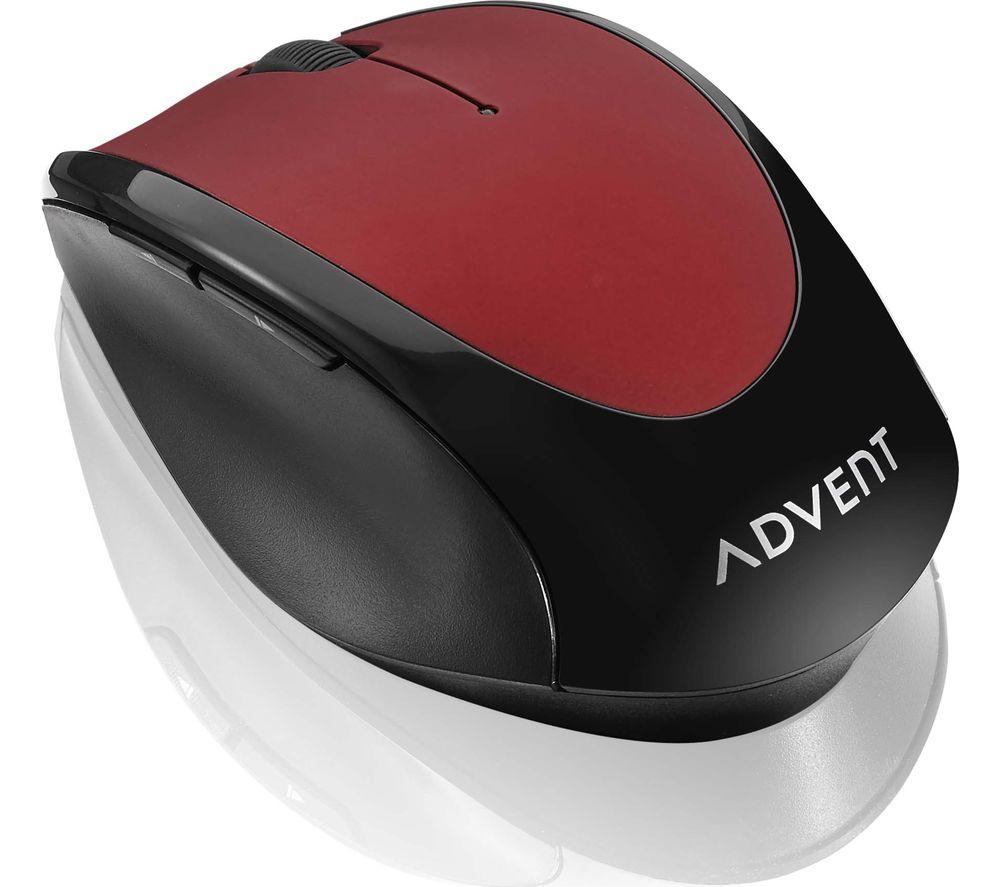 ADVENT AMWLRD19 Wireless Optical Mouse - Red & Black  Black