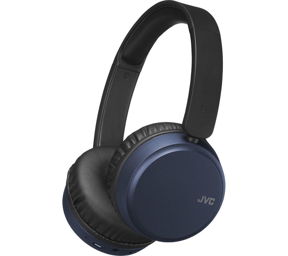 JVC HA-S65BN-A-U Wireless Bluetooth Noise-Cancelling Headphones - Blue