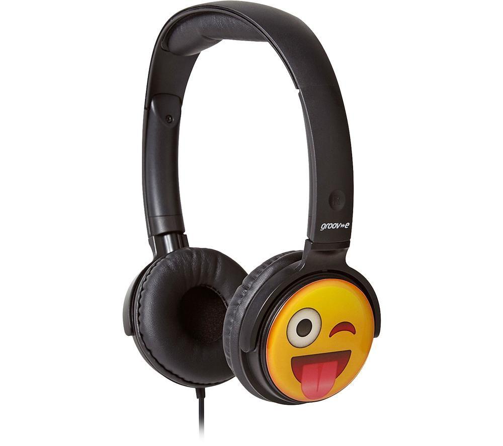 GROOV-E GV-EMJ15 EarMOJI's Cool Face Kids Headphones - Black
