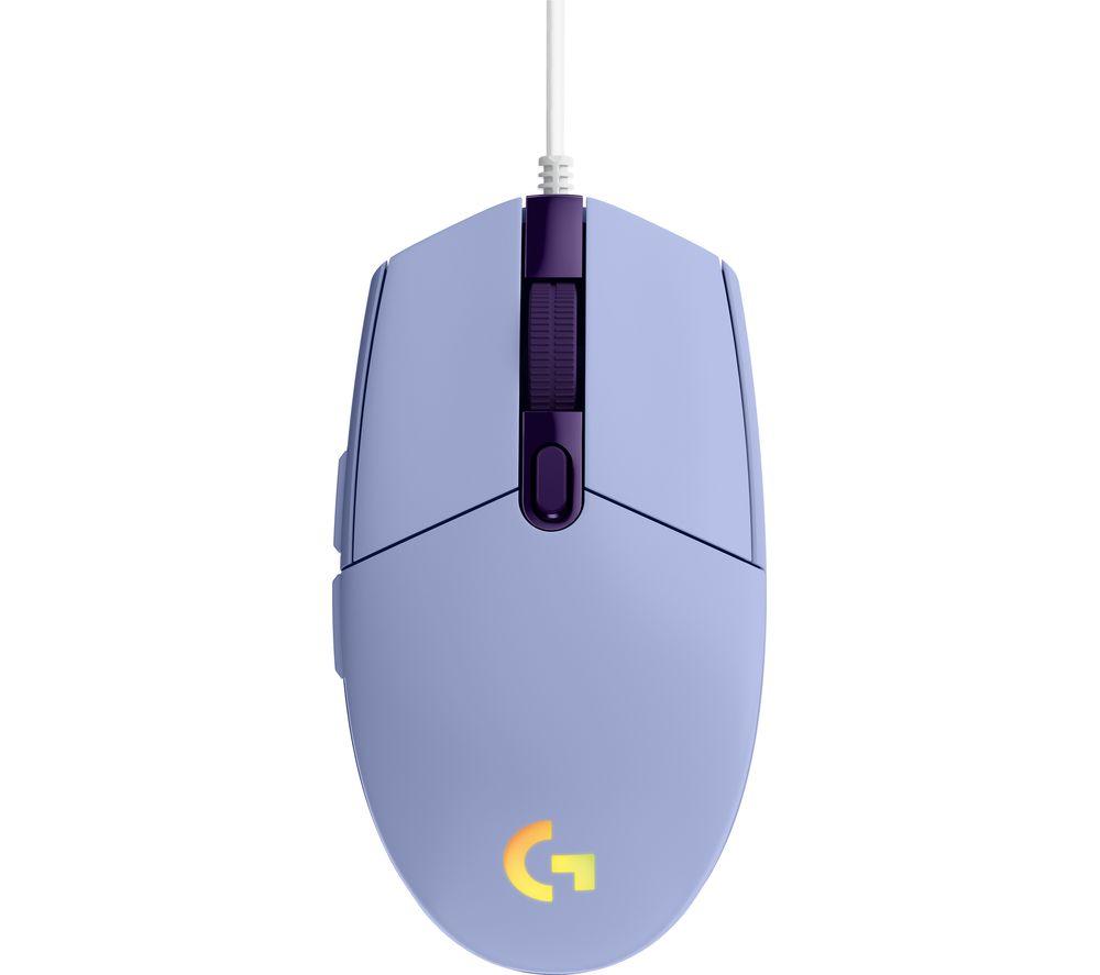 LOGITECH G203 Lightsync Optical Gaming Mouse - Lilac  Purple