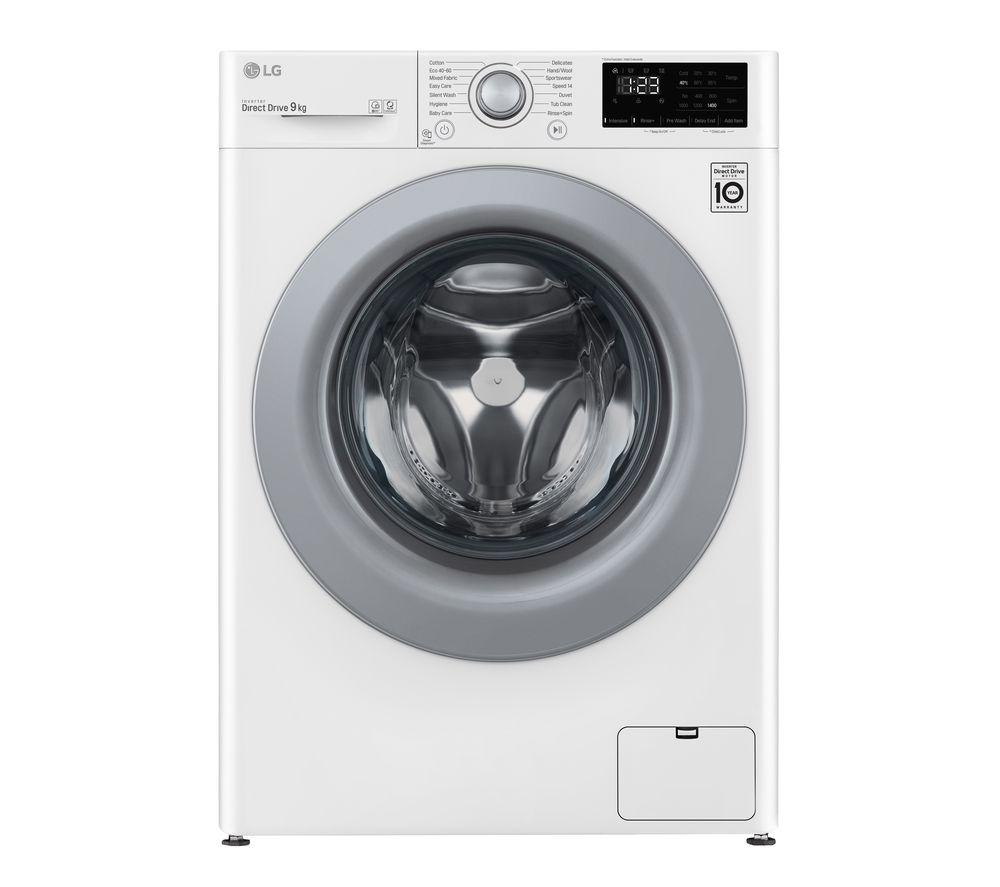 LG AI DD V3 F4V309WNE 9 kg 1400 Spin Washing Machine - White