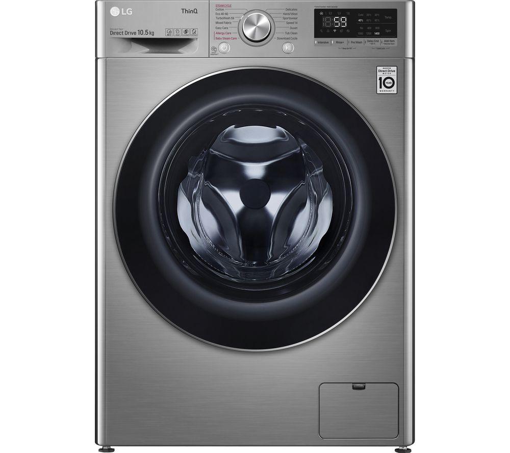 LG TurboWash with AI DD V7 F4V709STSE WiFi-enabled 9 kg 1400 Spin Washing Machine - Graphite