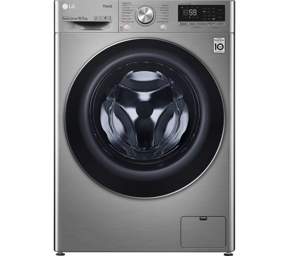 LG TurboWash with AI DD V7 F4V709STSE WiFi-enabled 9 kg 1400 Spin Washing Machine - Graphite