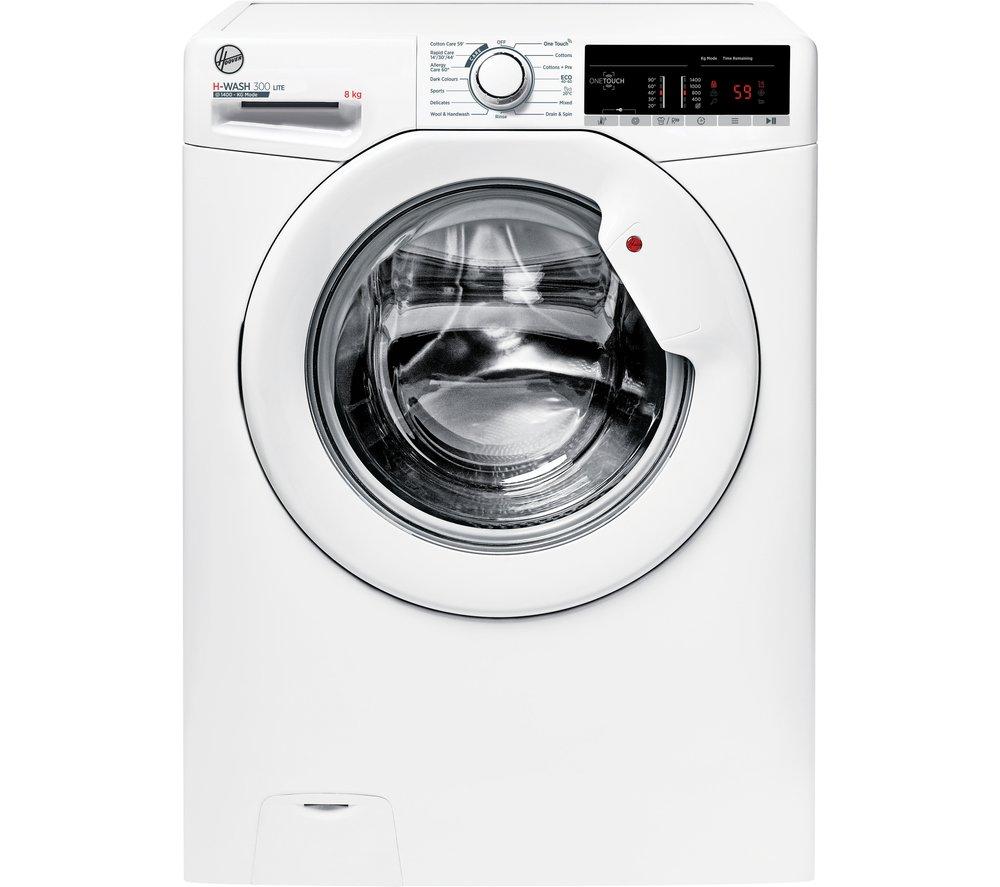 HOOVER H-Wash 300 H3W48TE NFC 8 kg 1400 Spin Washing Machine - White