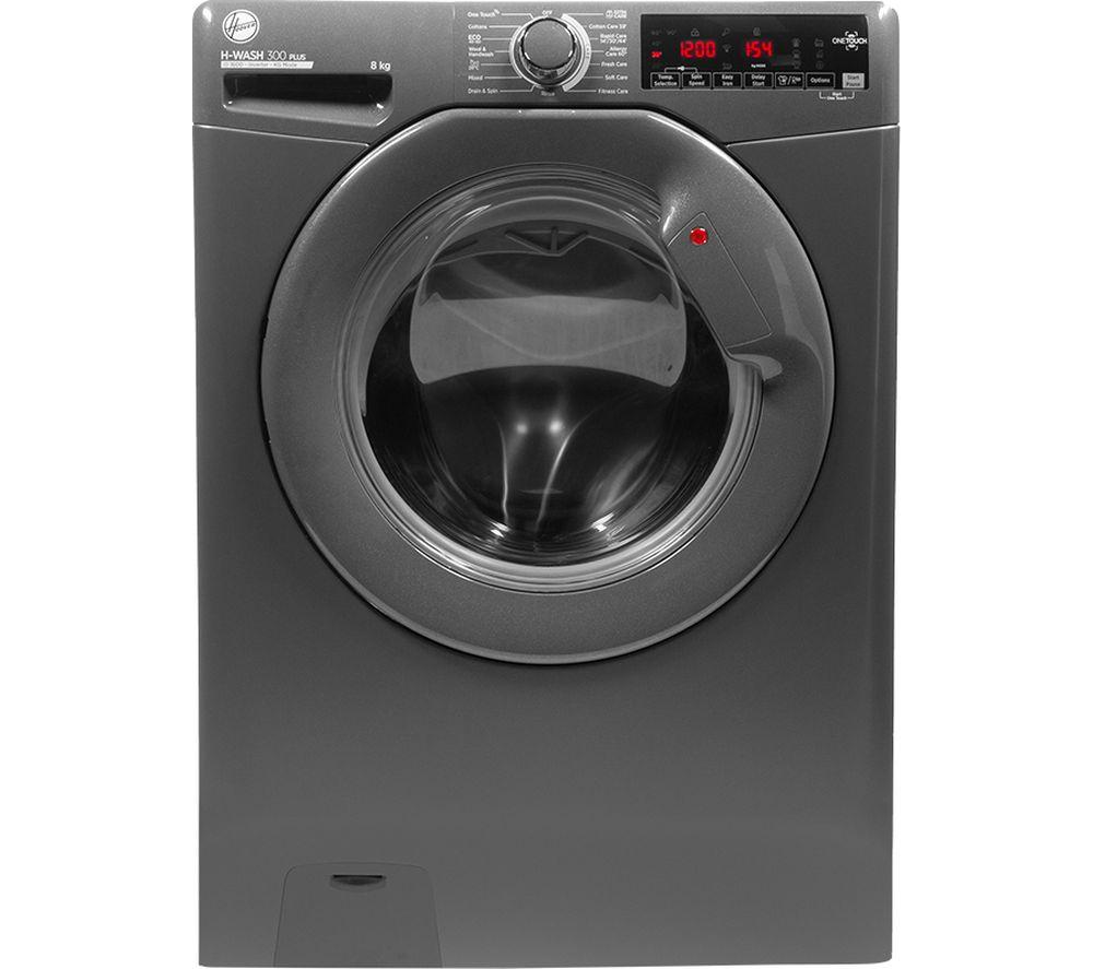 HOOVER H-Wash 300 H3W 68TMGGE 8 kg 1600 Spin Washing Machine - Graphite
