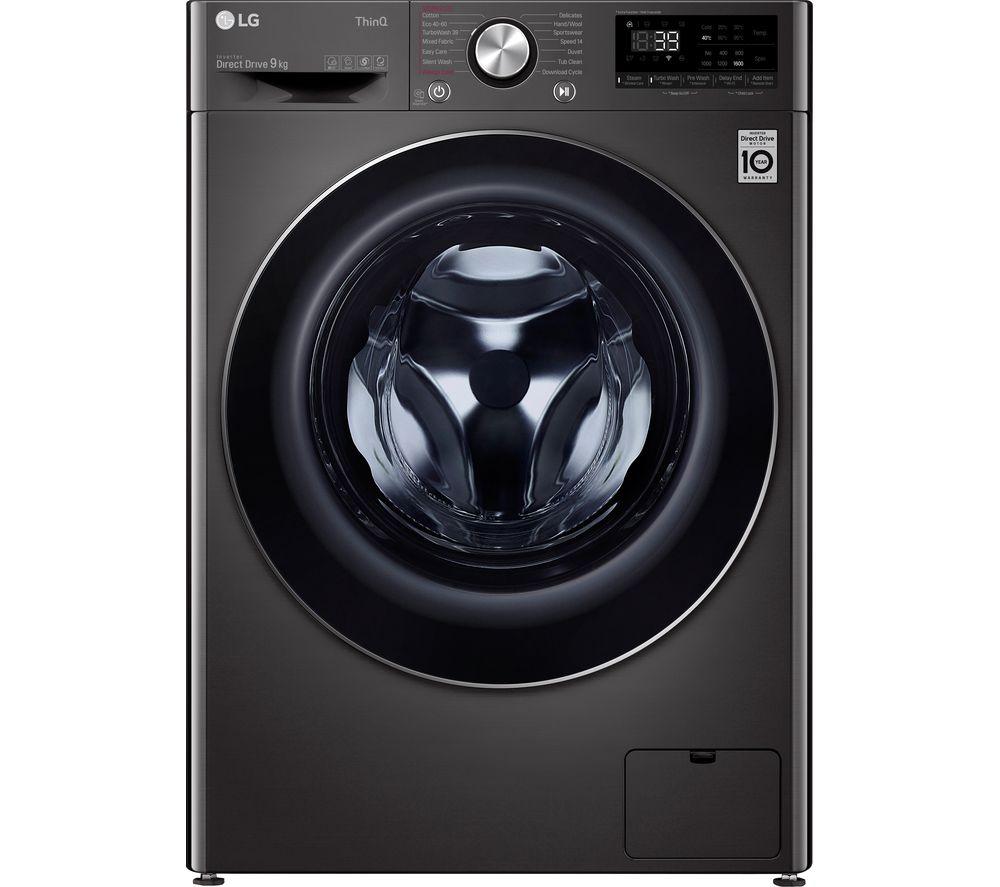 LG TurboWash 360 with AI DD V10 F6V1010BTSE WiFi-enabled 10.5 kg 1600 Spin Washing Machine - Black