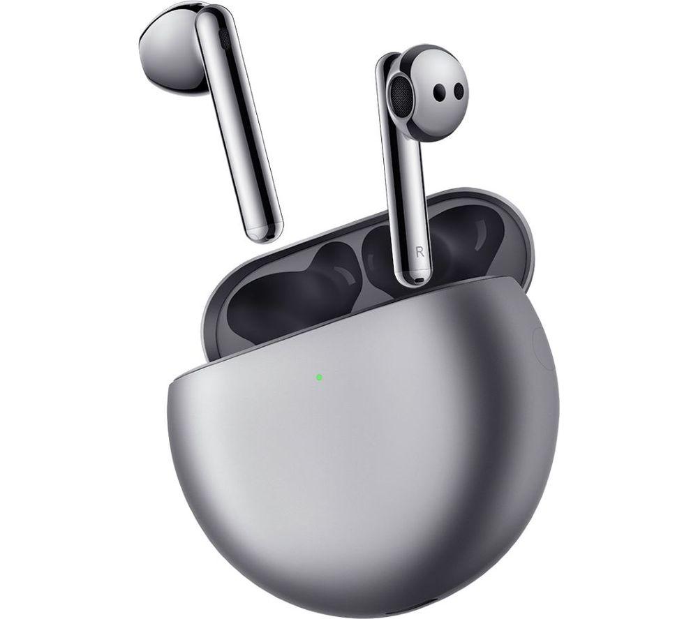HUAWEI Freebuds 4 Wireless Bluetooth Noise-Cancelling Earphones - Silver