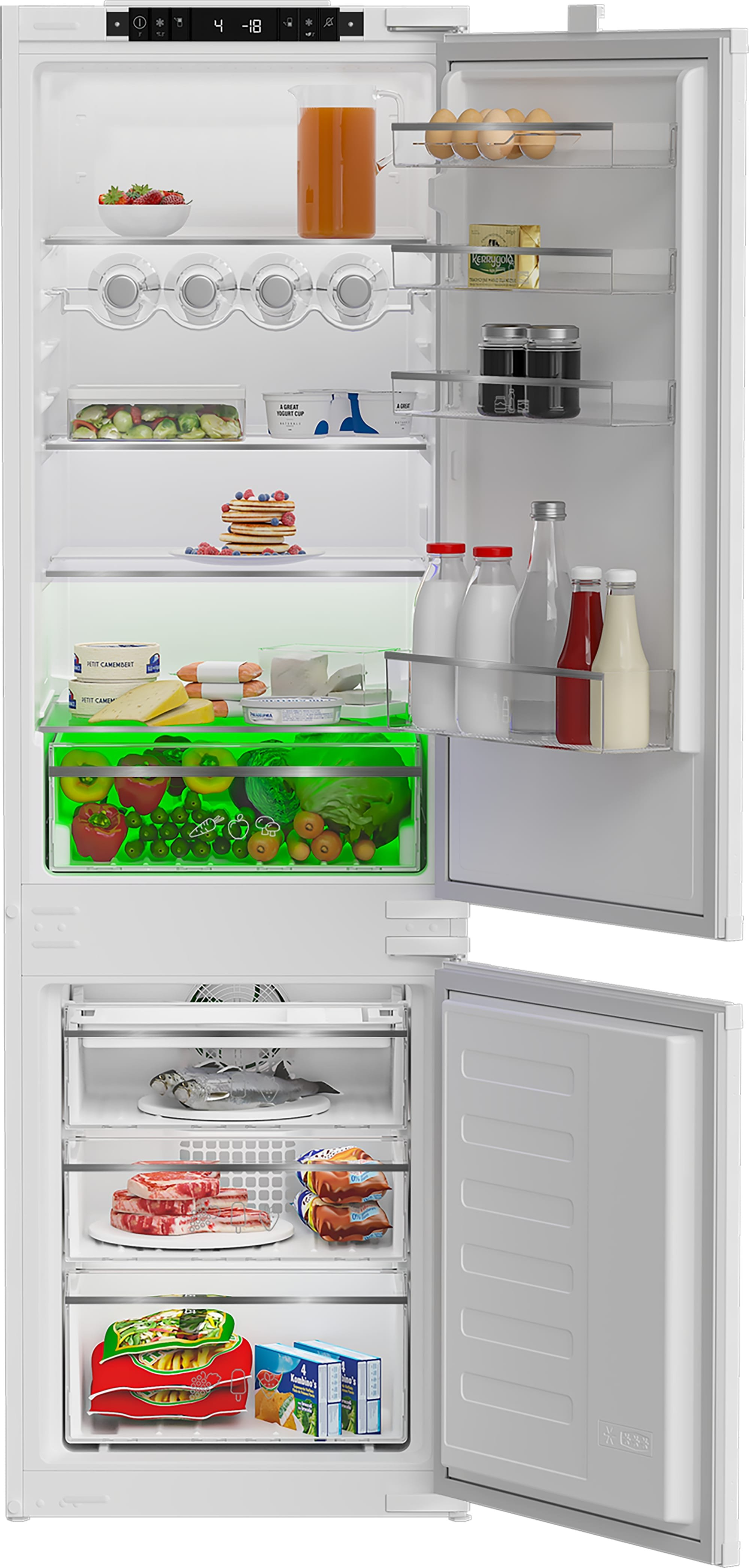 Blomberg KNE4554EVI VitaminCare+ 54cm Integrated 70/30 Frost Free Fridge Freezer - White