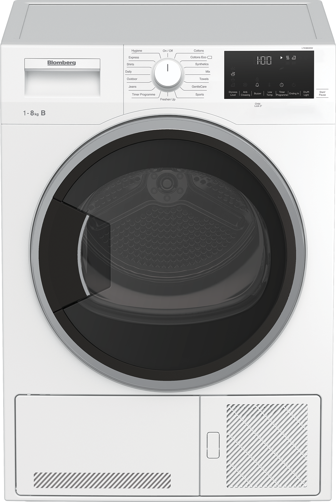 Blomberg LTK38020W 8kg Condenser Tumble Dryer - White