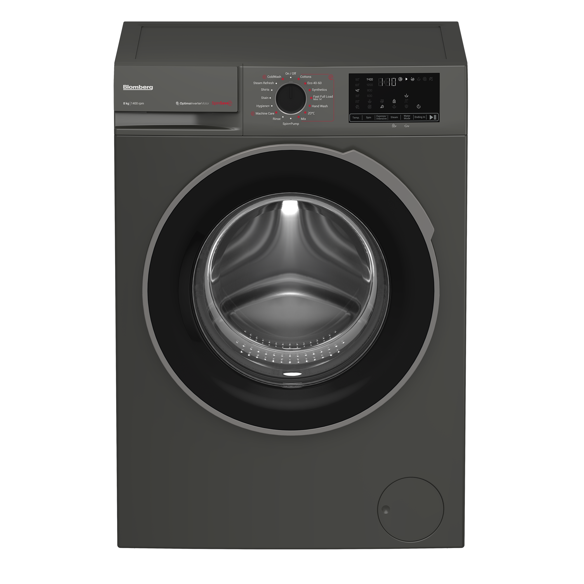 Blomberg LWA18461G 8kg 1400 Spin Washing Machine - Graphite