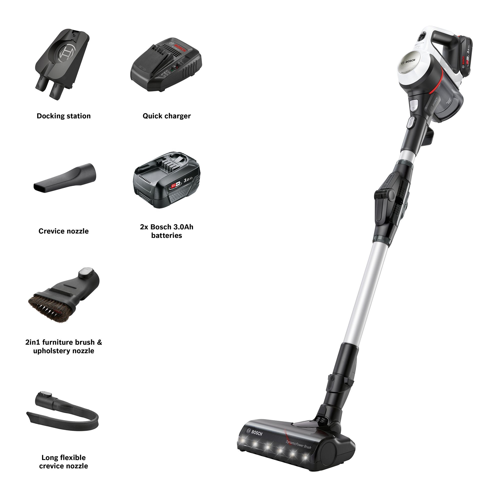 Bosch Unlimited 7 BCS712GB Cordless Vacuum Cleaner - White & Black