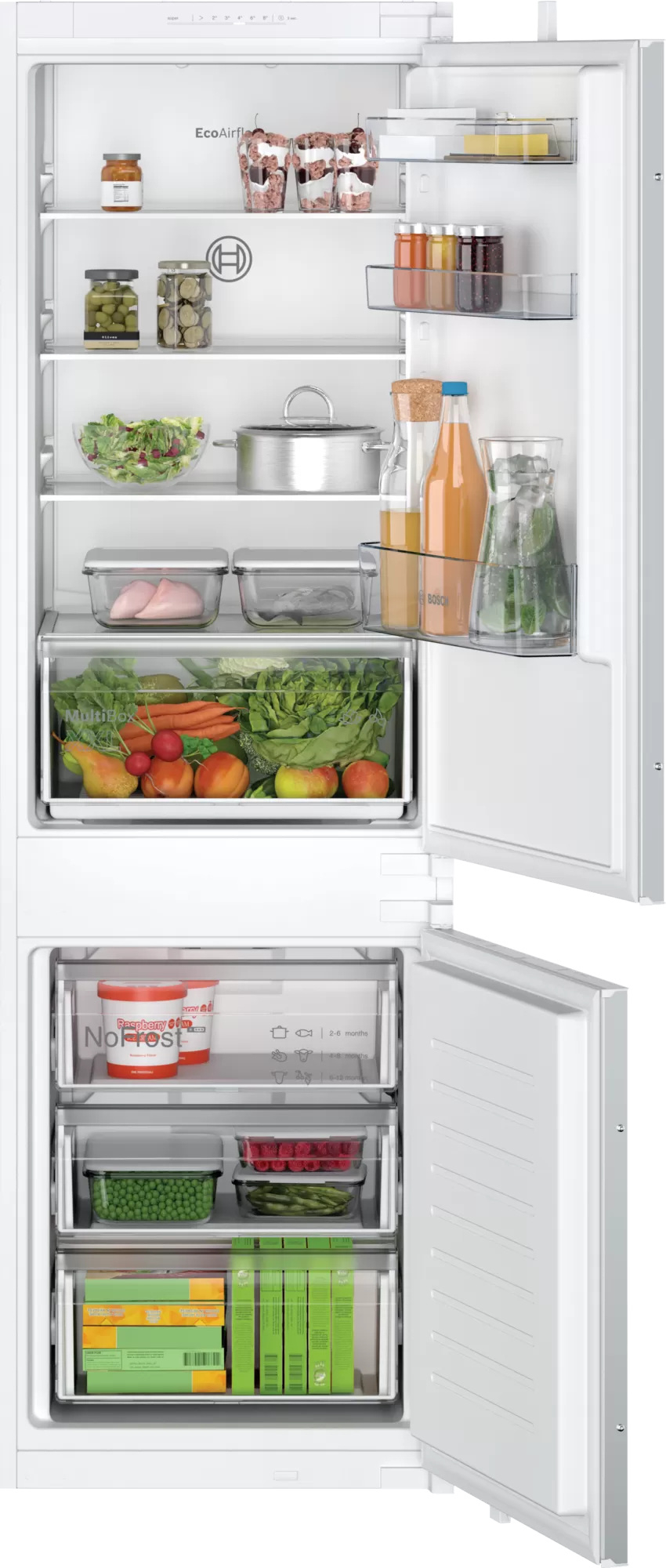 Bosch KIN86NSE0G 54.1cm 70/30 Built-In Frost Free Fridge Freezer - White