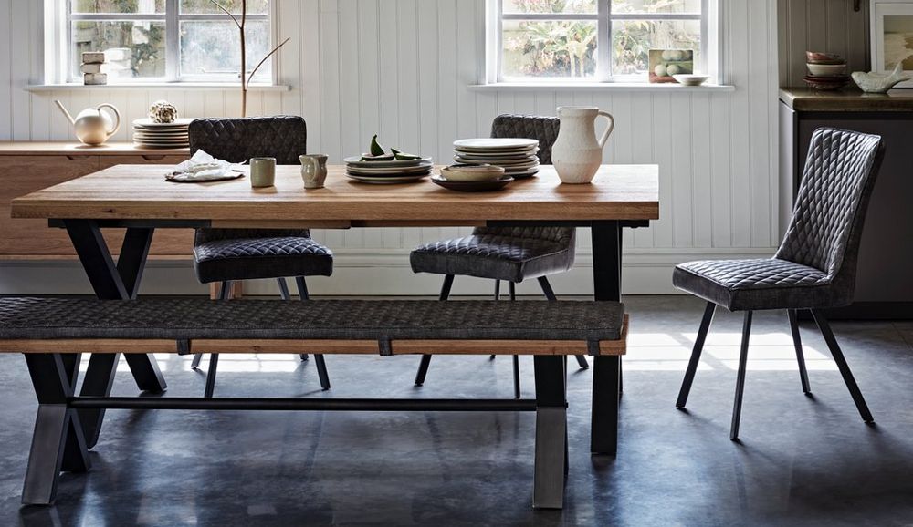 Scandi dining table chair and bench