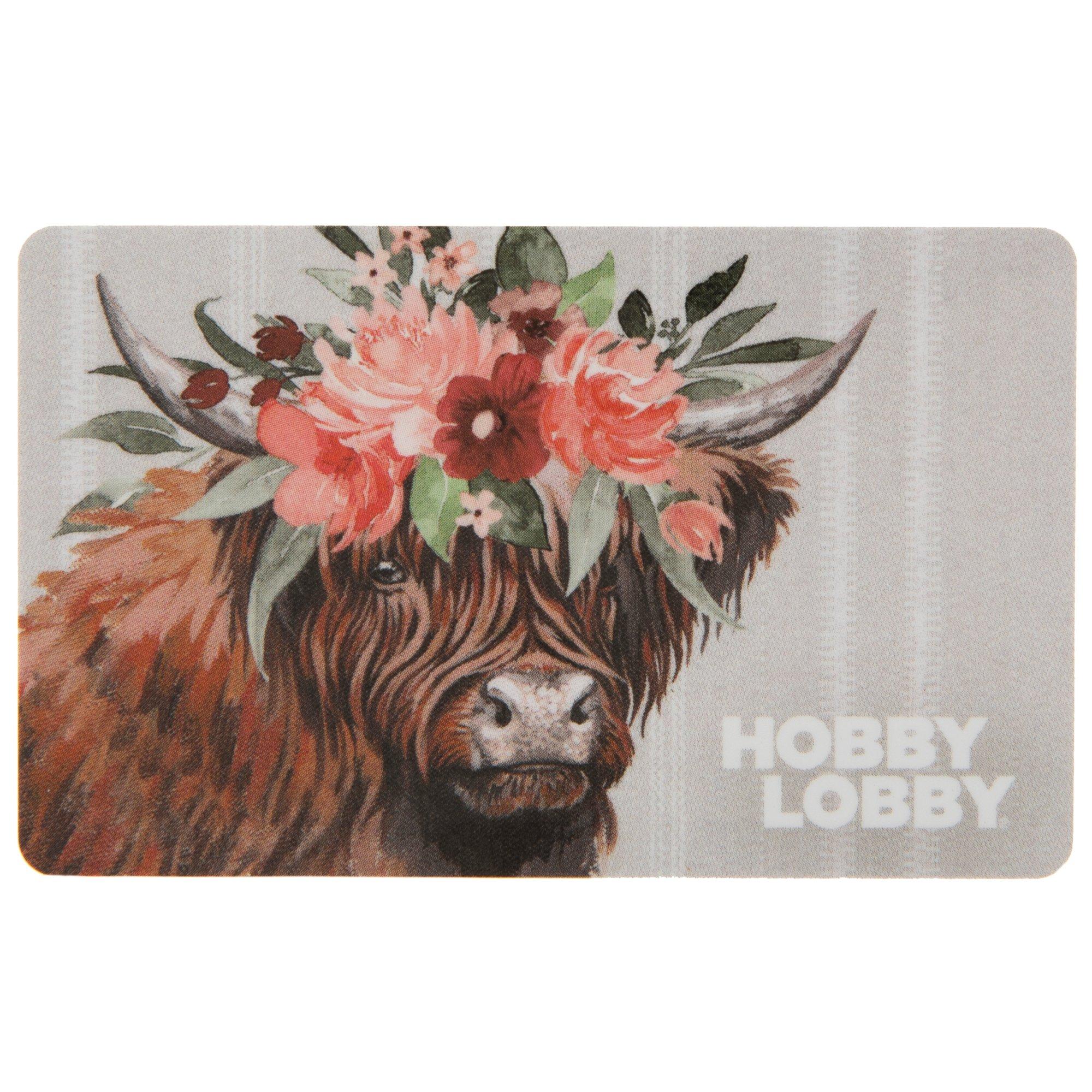 Highland Cow Gift Card Hobby Lobby Gc Cow