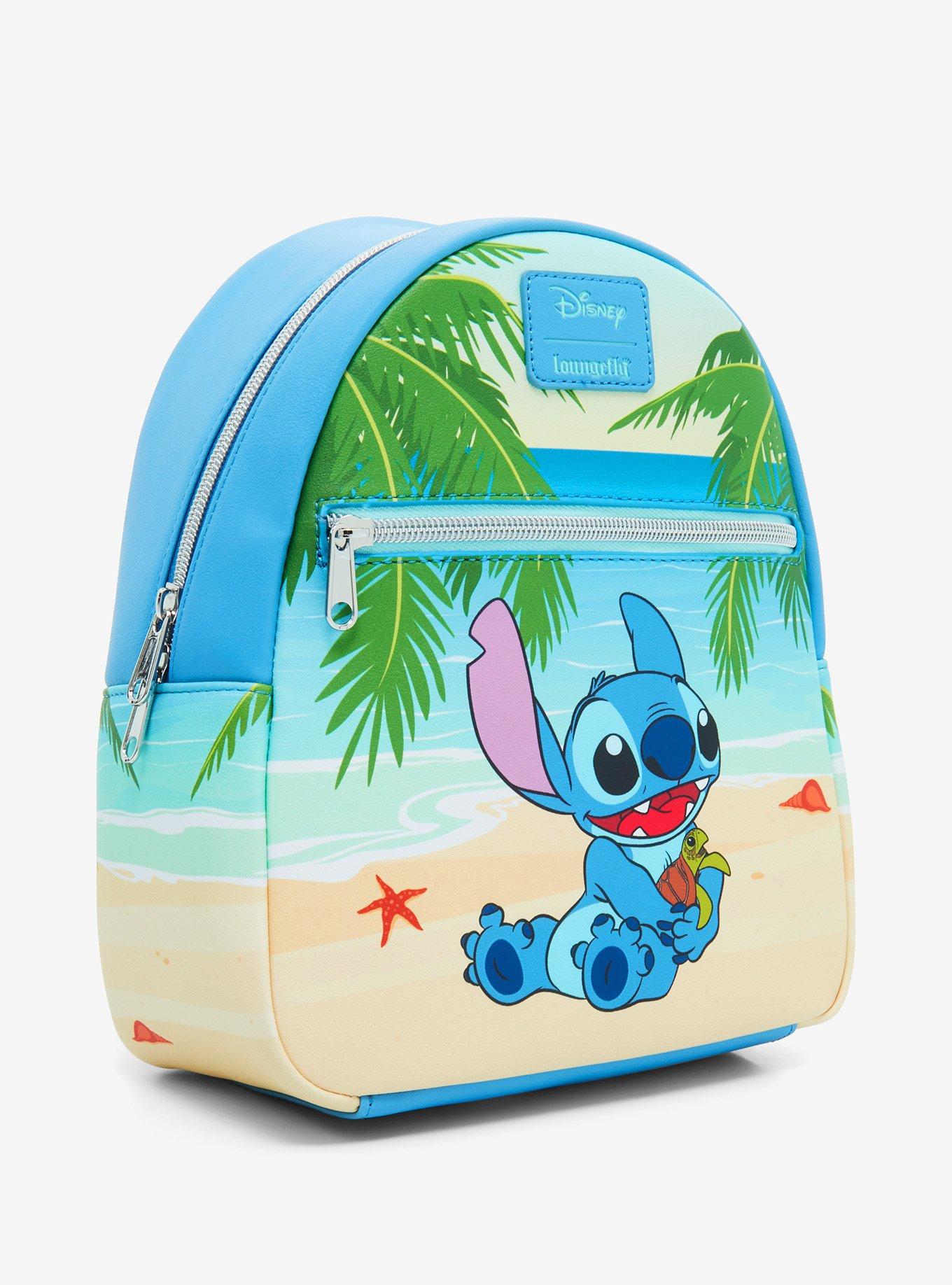 Hot Topic Loungefly Disney Lilo Stitch Turtle Beach Mini Backpack