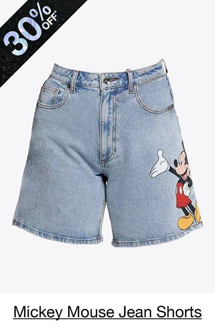 Disney Mickey Mouse Bermuda Jean Shorts