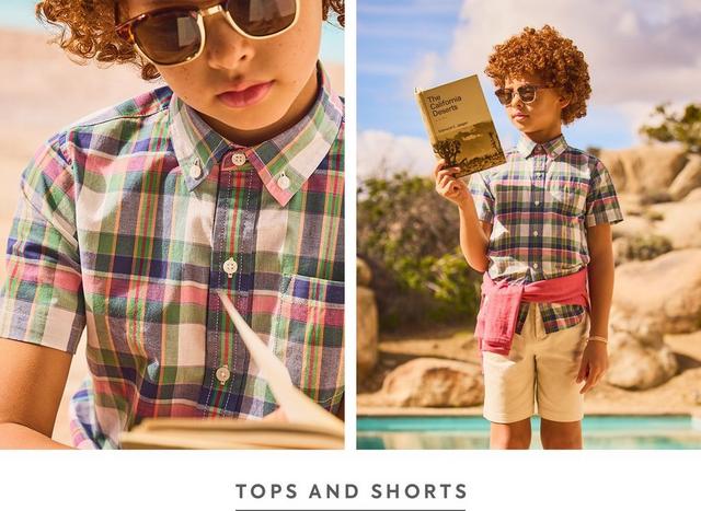 Shop tops & shorts. 