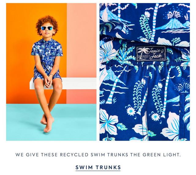 We give these recycled swim trunks the green light. Shop swim trunks. 