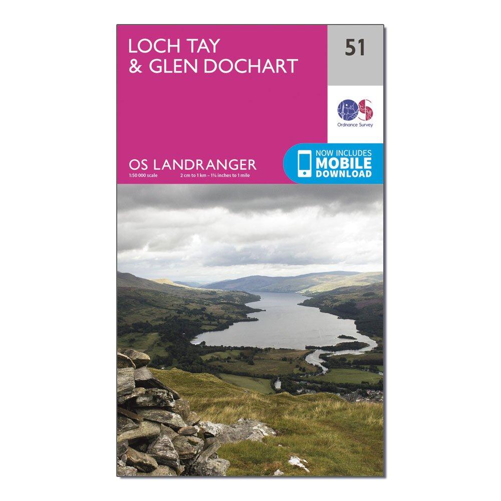 Ordnance Survey Unisex Pink Landranger 51 Loch Tay & Glen Dochart Map With Digital Version