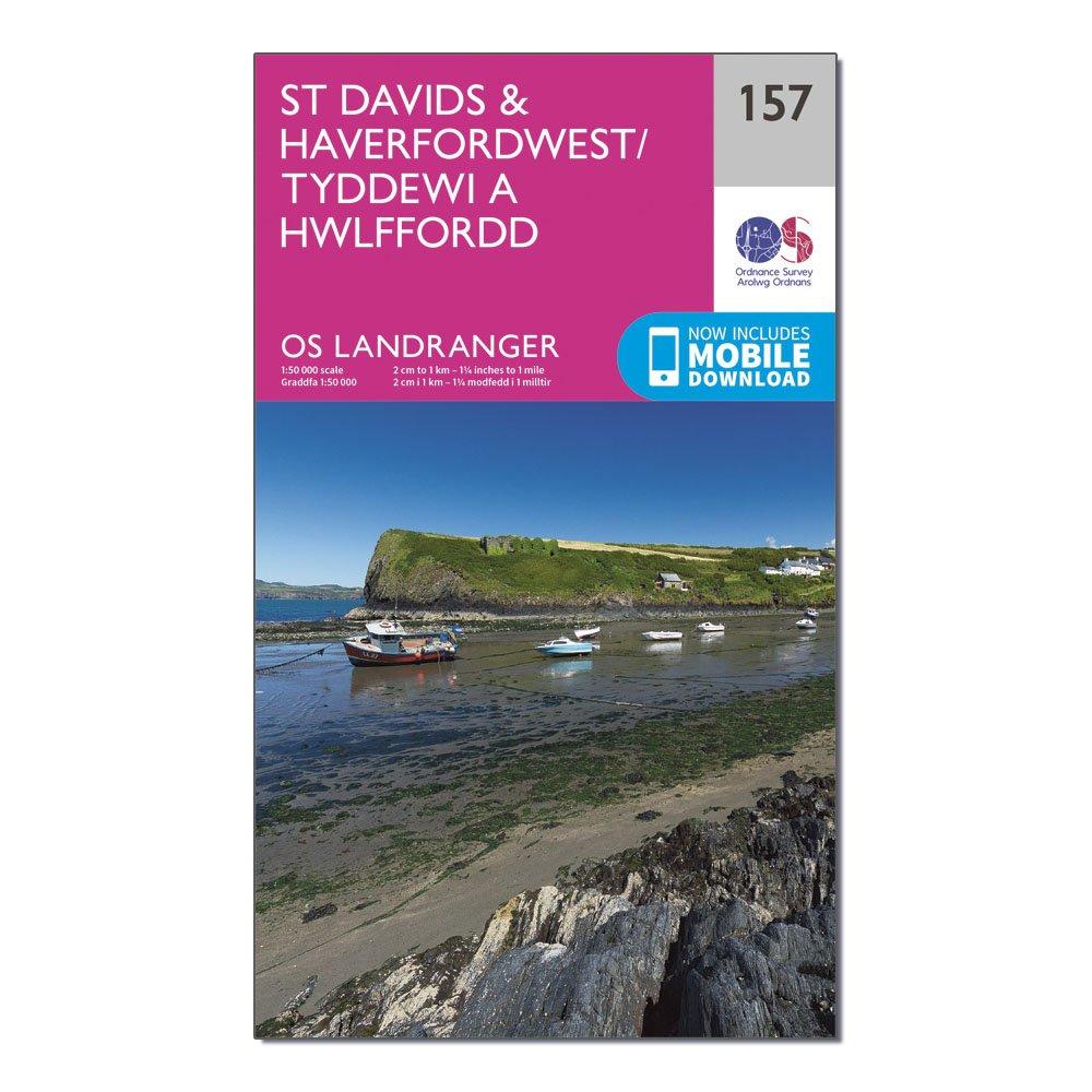 Ordnance Survey Unisex Pink Landranger 157 St David's & Haverfordwest Map With Digital Version