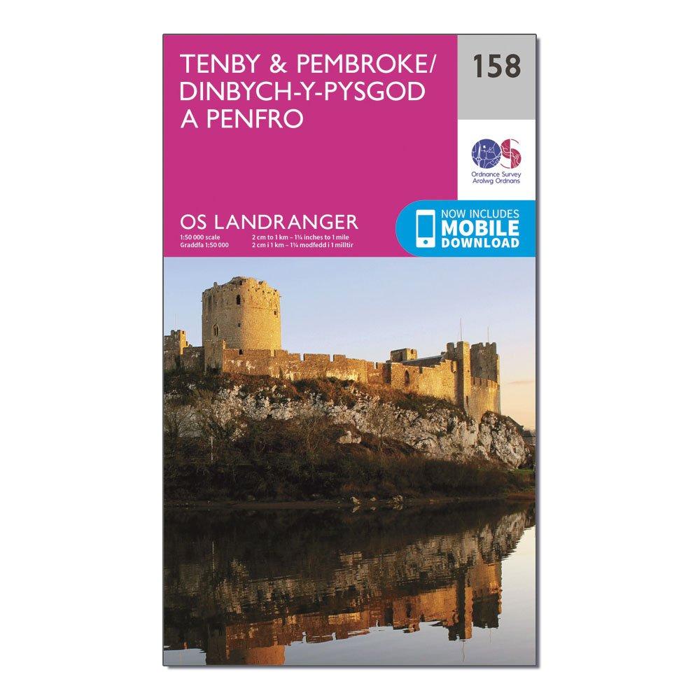 Ordnance Survey Pink Landranger 158 Tenby & Pembroke Map With Digital Version -