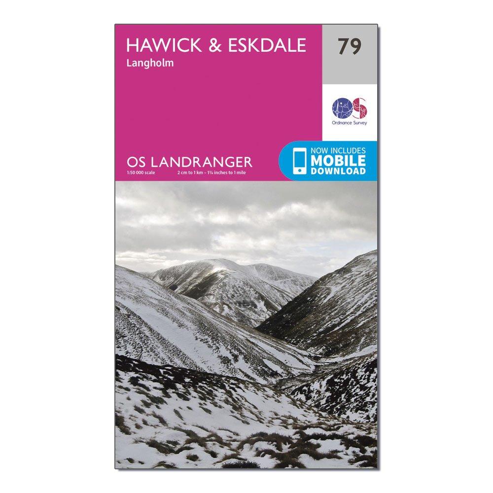 Ordnance Survey Unisex Landranger 79 Hawick & Eskdale, Langholm Map With Digital Version, Pink