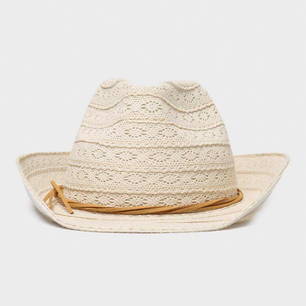 Women's Lazer Cut Hat, Beige