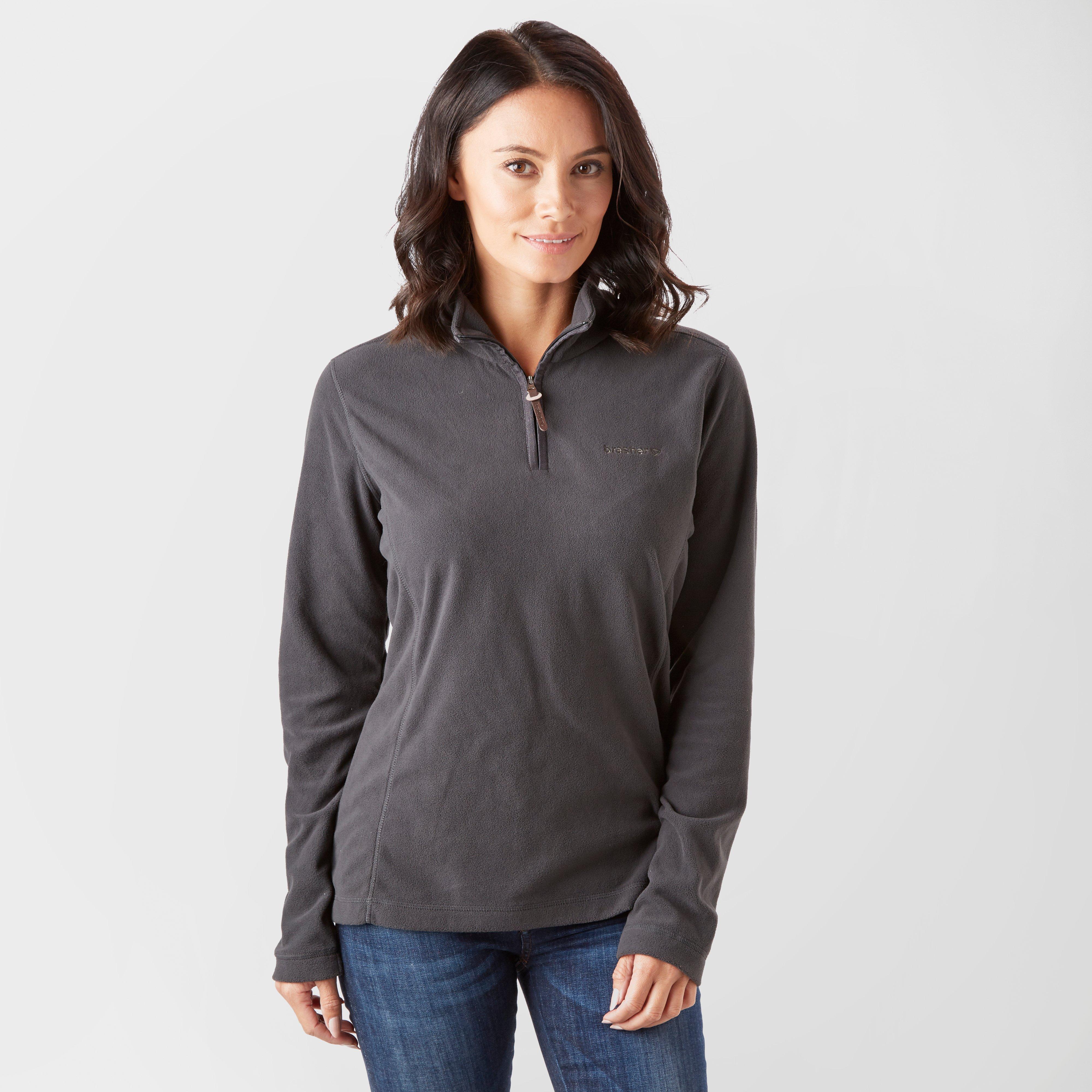 Women's Bleaberry Half Zip Fleece, Grey