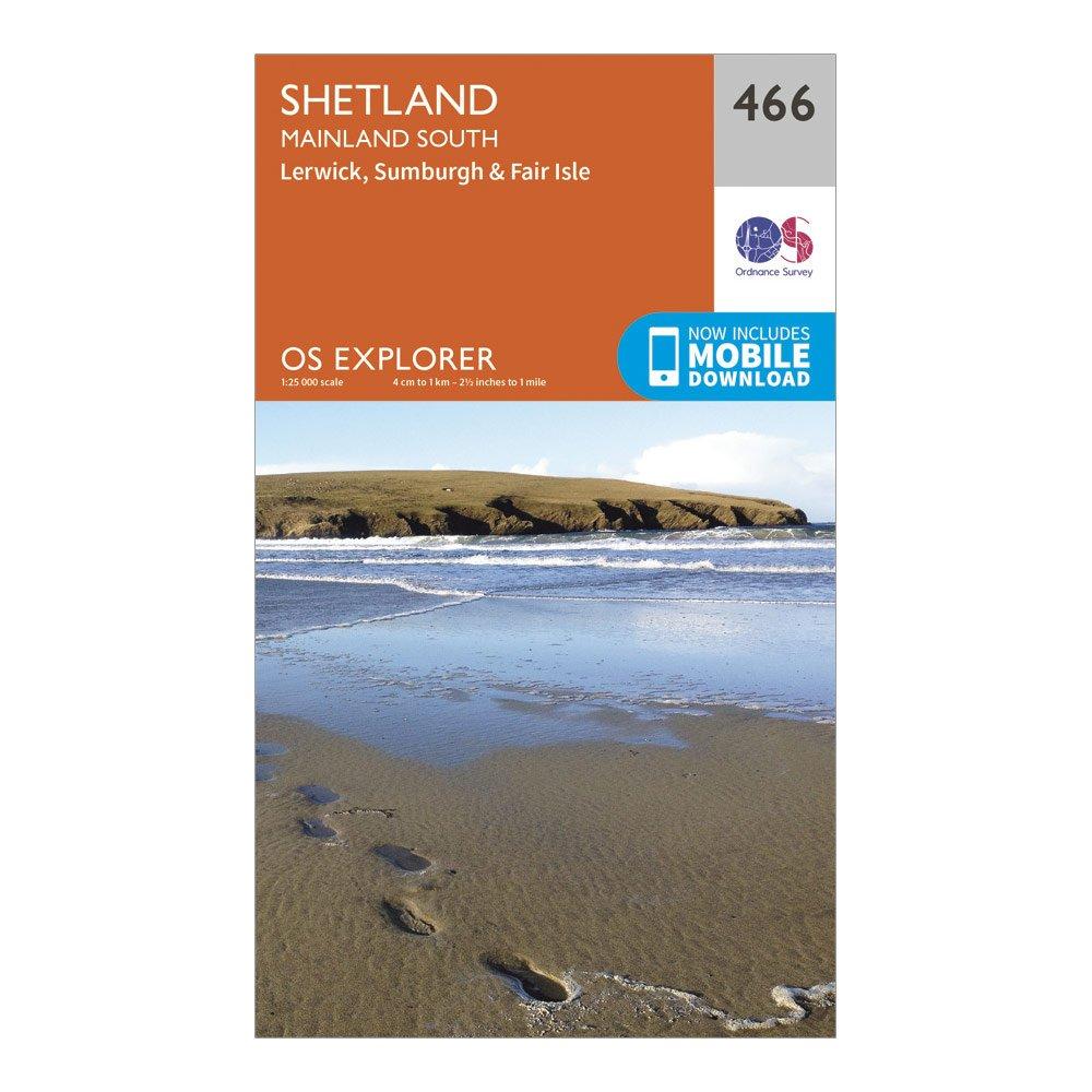 Click to view product details and reviews for Explorer 466 Shetland Mainland South Map With Digital Version Orange.