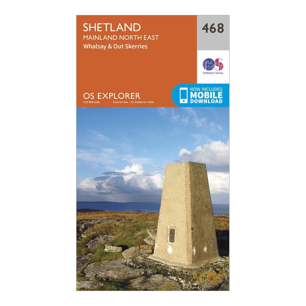 Click to view product details and reviews for Explorer 468 Shetland Mainland North East Map With Digital Version Orange.